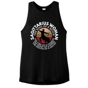 Sagittarius Funny Zodiac Sign Graphic Gift Ladies PosiCharge Tri-Blend Wicking Tank