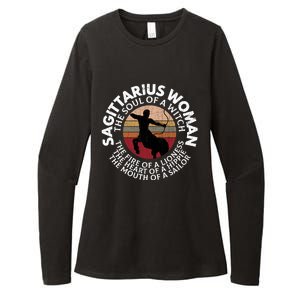 Sagittarius Funny Zodiac Sign Graphic Gift Womens CVC Long Sleeve Shirt