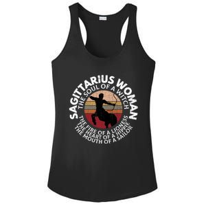 Sagittarius Funny Zodiac Sign Graphic Gift Ladies PosiCharge Competitor Racerback Tank