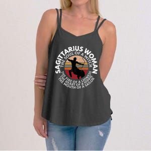 Sagittarius Funny Zodiac Sign Graphic Gift Women's Strappy Tank