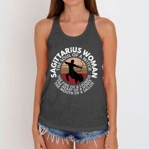 Sagittarius Funny Zodiac Sign Graphic Gift Women's Knotted Racerback Tank