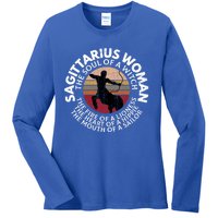 Sagittarius Funny Zodiac Sign Graphic Gift Ladies Long Sleeve Shirt