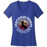 Sagittarius Funny Zodiac Sign Graphic Gift Women's V-Neck T-Shirt