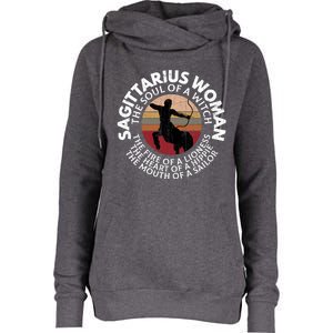 Sagittarius Funny Zodiac Sign Graphic Gift Womens Funnel Neck Pullover Hood