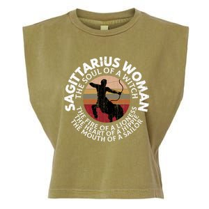 Sagittarius Funny Zodiac Sign Graphic Gift Garment-Dyed Women's Muscle Tee