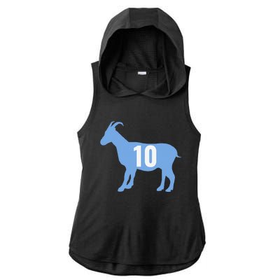 Soccer Goat 10 Argentina Ladies PosiCharge Tri-Blend Wicking Draft Hoodie Tank