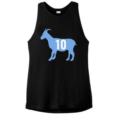 Soccer Goat 10 Argentina Ladies PosiCharge Tri-Blend Wicking Tank