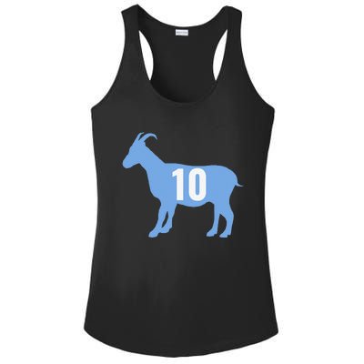 Soccer Goat 10 Argentina Ladies PosiCharge Competitor Racerback Tank