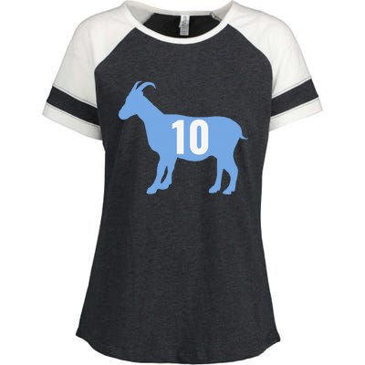 Soccer Goat 10 Argentina Enza Ladies Jersey Colorblock Tee