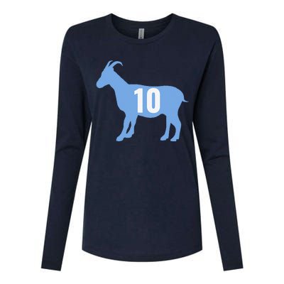 Soccer Goat 10 Argentina Womens Cotton Relaxed Long Sleeve T-Shirt