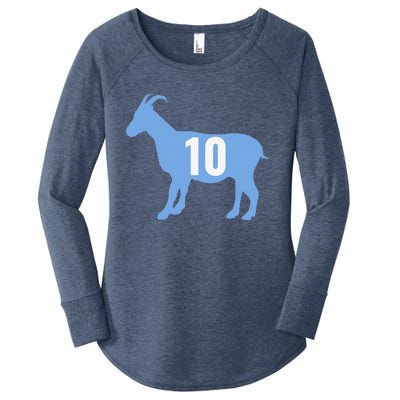 Soccer Goat 10 Argentina Women's Perfect Tri Tunic Long Sleeve Shirt