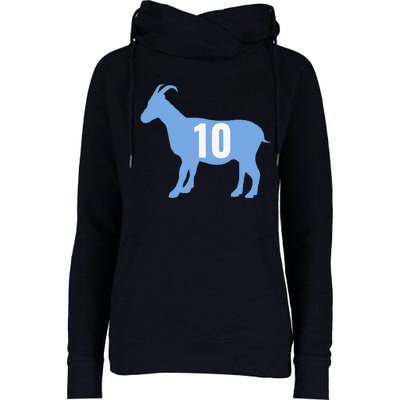 Soccer Goat 10 Argentina Womens Funnel Neck Pullover Hood