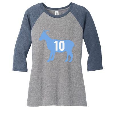 Soccer Goat 10 Argentina Women's Tri-Blend 3/4-Sleeve Raglan Shirt