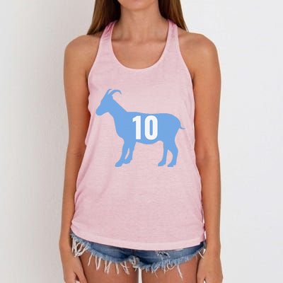 Soccer Goat 10 Argentina Women's Knotted Racerback Tank