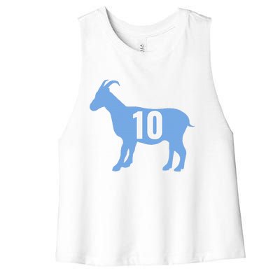 Soccer Goat 10 Argentina Women's Racerback Cropped Tank