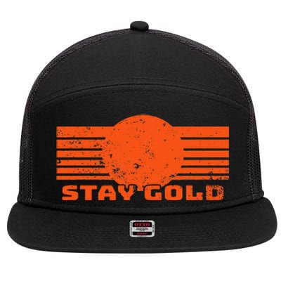 Stay Gold 1980s Outsiders 7 Panel Mesh Trucker Snapback Hat