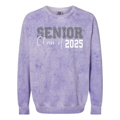 Seniors Graduation 2025 Senior 25 Colorblast Crewneck Sweatshirt