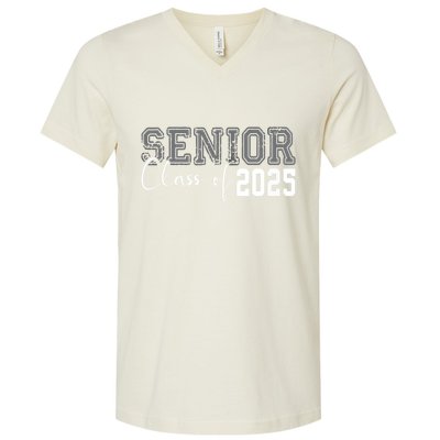 Seniors Graduation 2025 Senior 25 V-Neck T-Shirt