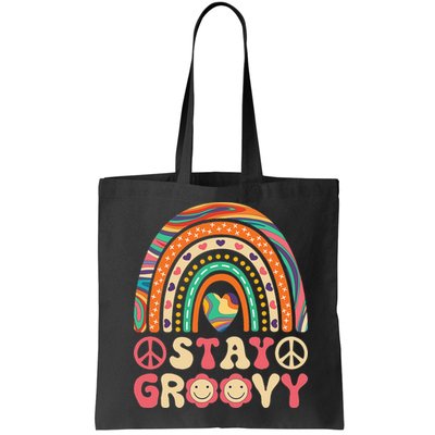 Stay Groovy 60s Outfit 70s Theme Costume Cute Rainbow Hippie Bag