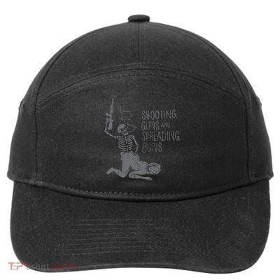 Shooting Guns And Spreading Buns Tees 7-Panel Snapback Hat