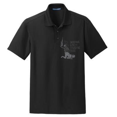 Shooting Guns And Spreading Buns Tees Dry Zone Grid Polo