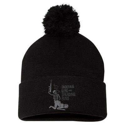 Shooting Guns And Spreading Buns Tees Pom Pom 12in Knit Beanie