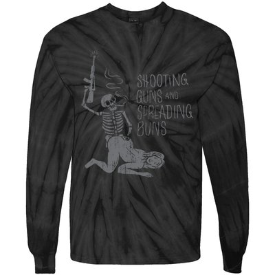 Shooting Guns And Spreading Buns Tees Tie-Dye Long Sleeve Shirt