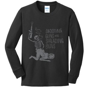 Shooting Guns And Spreading Buns Tees Kids Long Sleeve Shirt