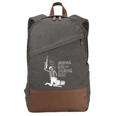 Shooting Guns And Spreading Buns Tees Cotton Canvas Backpack