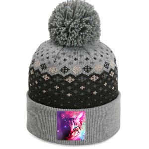 Spacy Galaxy Alien Cat The Baniff Cuffed Pom Beanie