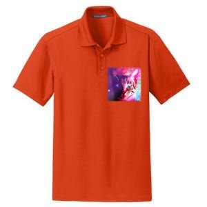 Spacy Galaxy Alien Cat Dry Zone Grid Polo