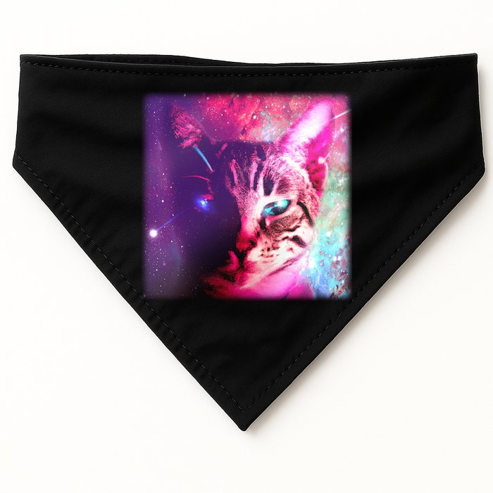 Spacy Galaxy Alien Cat USA-Made Doggie Bandana