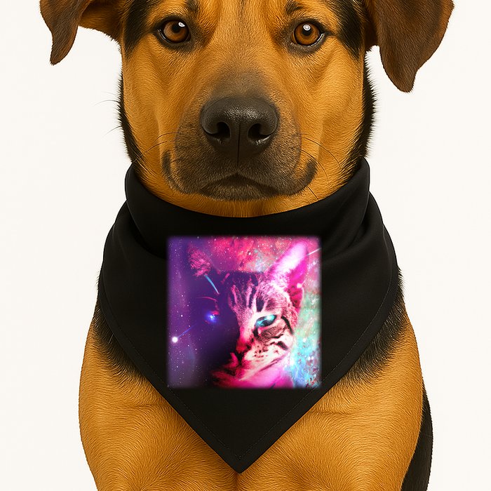 Spacy Galaxy Alien Cat USA-Made Doggie Bandana