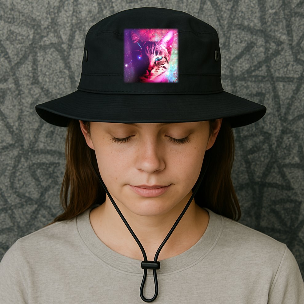 Spacy Galaxy Alien Cat Bucket Hat
