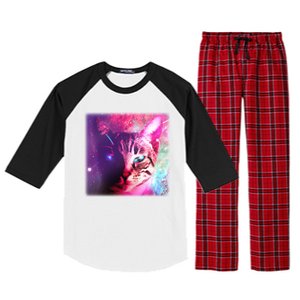 Spacy Galaxy Alien Cat Raglan Sleeve Pajama Set