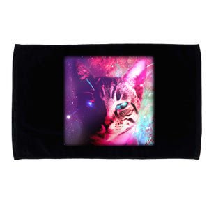 Spacy Galaxy Alien Cat Microfiber Hand Towel