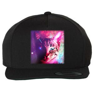 Spacy Galaxy Alien Cat Wool Snapback Cap