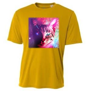 Spacy Galaxy Alien Cat Cooling Performance Crew T-Shirt