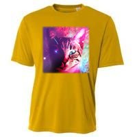 Spacy Galaxy Alien Cat Cooling Performance Crew T-Shirt