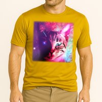 Spacy Galaxy Alien Cat Cooling Performance Crew T-Shirt