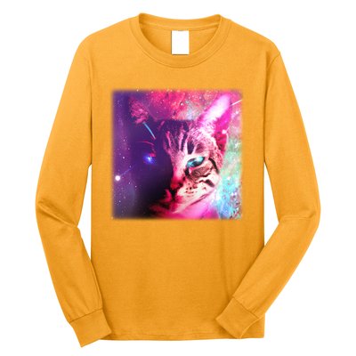 Spacy Galaxy Alien Cat Long Sleeve Shirt