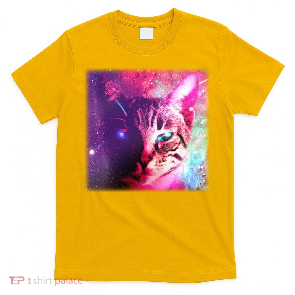 Spacy Galaxy Alien Cat T-Shirt