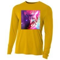 Spacy Galaxy Alien Cat Cooling Performance Long Sleeve Crew