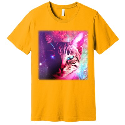 Spacy Galaxy Alien Cat Premium T-Shirt
