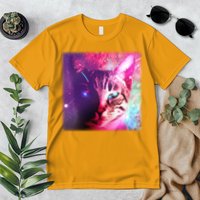 Spacy Galaxy Alien Cat Premium T-Shirt