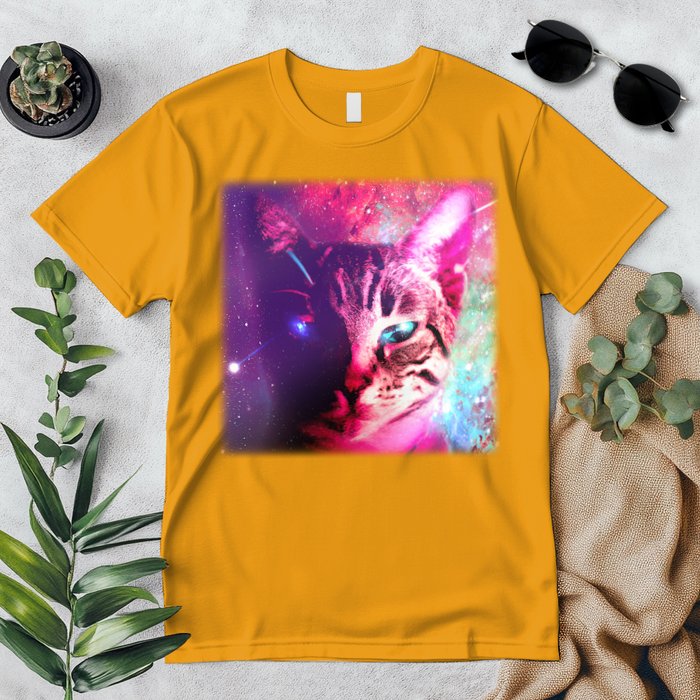 Spacy Galaxy Alien Cat Premium T-Shirt