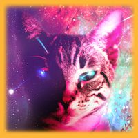 Spacy Galaxy Alien Cat Premium T-Shirt