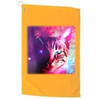 Spacy Galaxy Alien Cat Platinum Collection Golf Towel