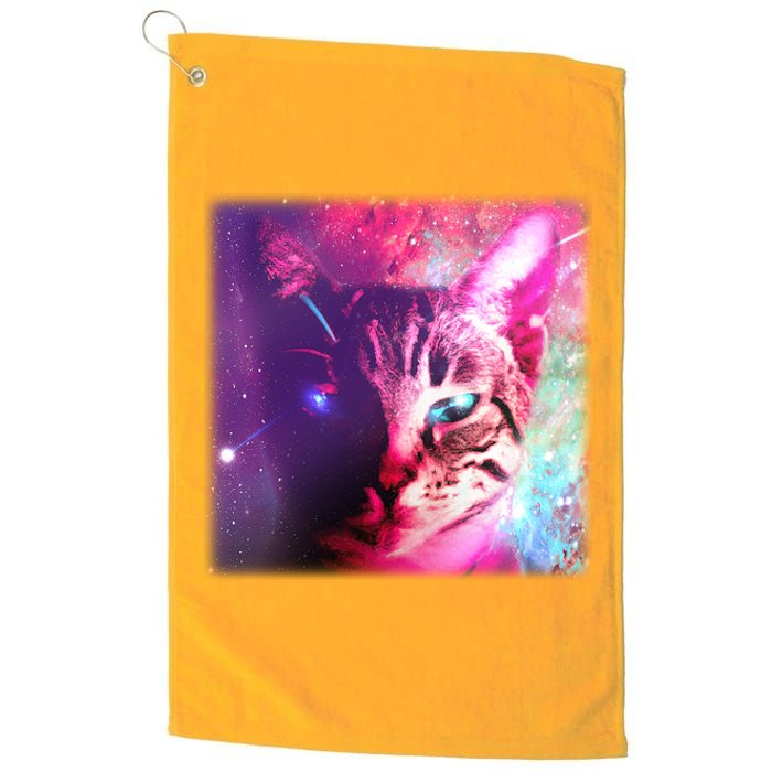 Spacy Galaxy Alien Cat Platinum Collection Golf Towel