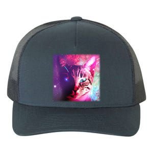 Spacy Galaxy Alien Cat Yupoong Adult 5-Panel Trucker Hat